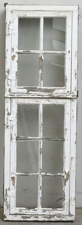 Sprossevindue med kittet enkeltlagsglas