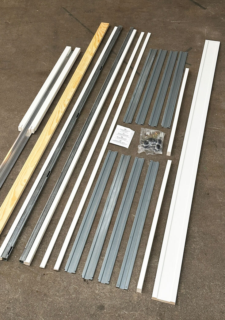 Skydevægselement karmmål 2090x2100 mm væg 109 mm