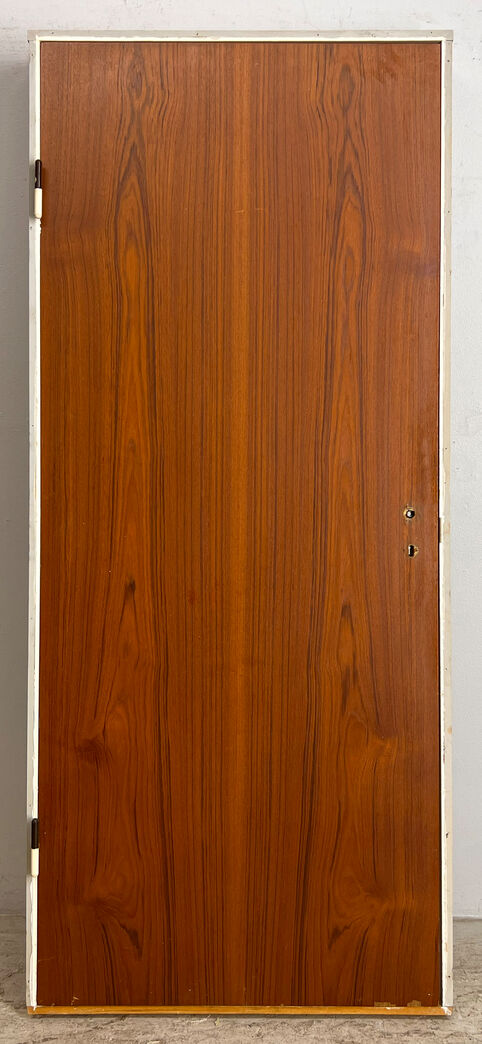 Teakfineret dør med karm