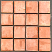 Røde kvadratiske terracotta gulvtegl - 21 x 21 cm