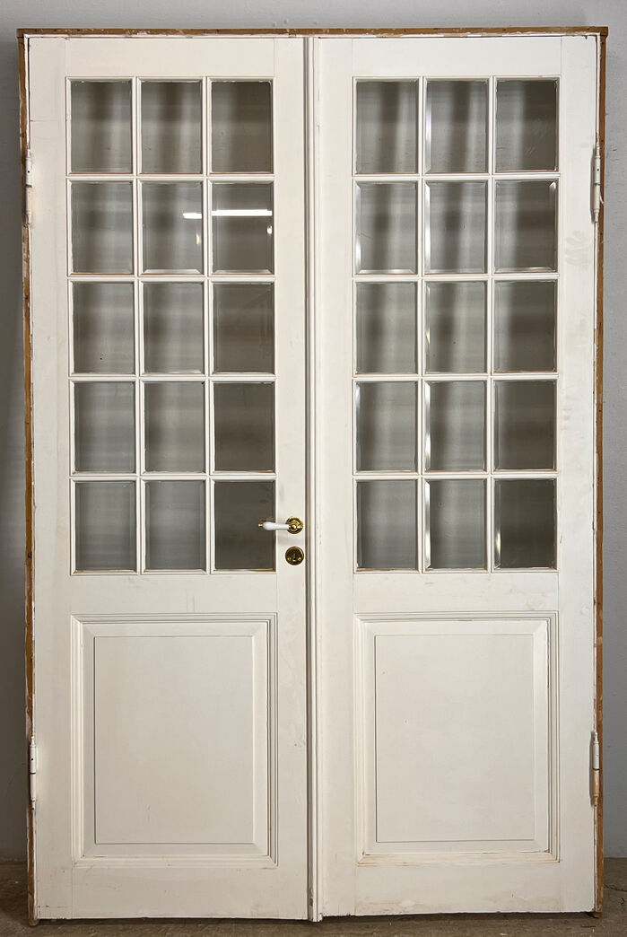 Fransk dør med facetslebne glas