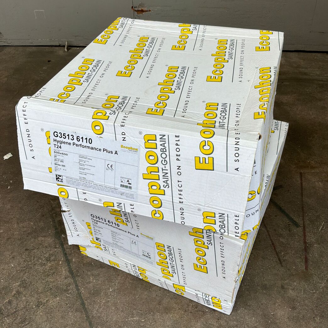 11,5 m2 Samlet parti Ecophon Hygiene Performance Plus A T24 akustikloftplader