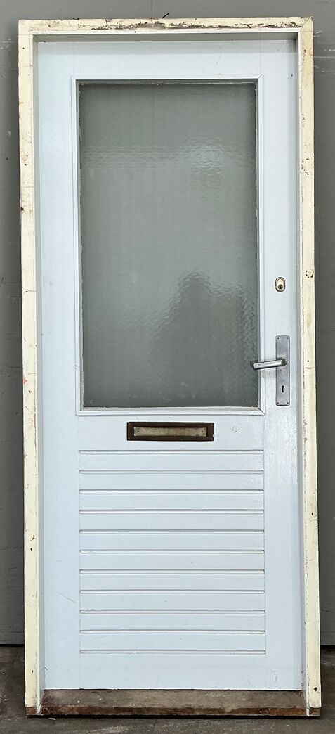 Yderdør med matteret glas