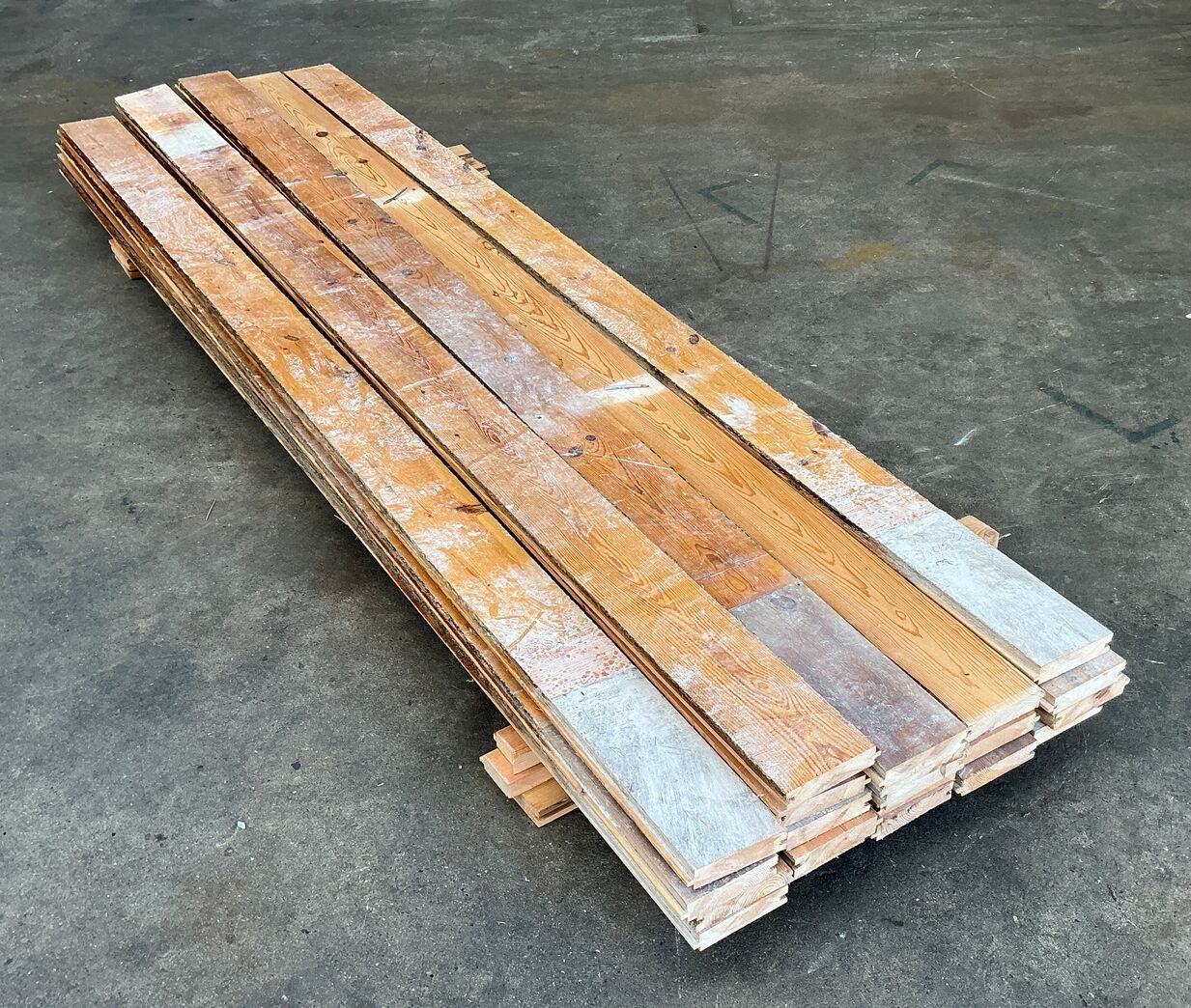 Brugte gulvbrædder i fyr, 5 m2, 11,3 cm.