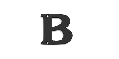 Bogstav til Husnummer i sortlakeret messing - B