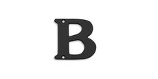 Bogstav til Husnummer i sortlakeret messing - B