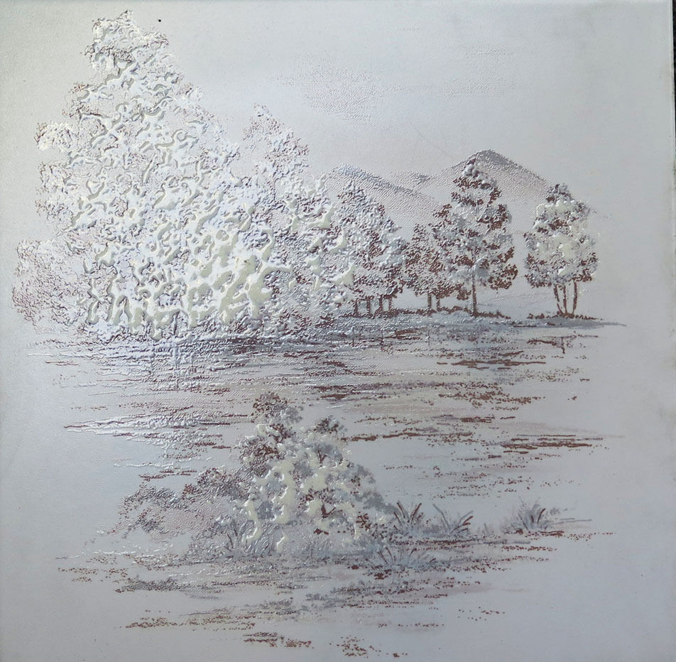 Klinke med motiv af snelandskab