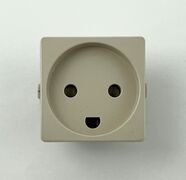 LK Fuga Stikkontakt m/jord 1 modul - grå