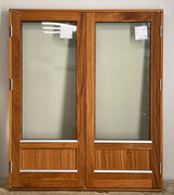 Dobbelt terrassedør i mahogni