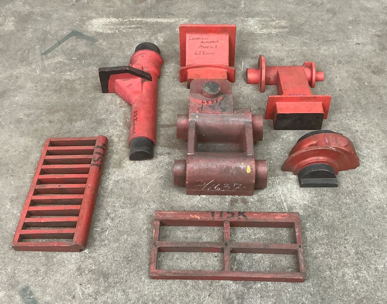 7 stk. støbeform fra Holbæk Jernstøberi