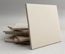 Hvid mat klinke 14,5 x 14,5 cm