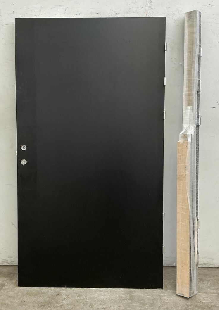 Sort BD30/db35 brand-/lyddør m/karm hh.