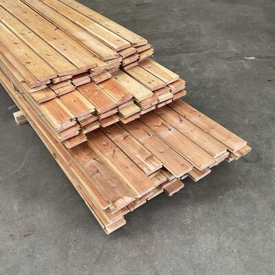 Brugte 20 mm gulvbrædder i fyr, 30 m2, 10 cm