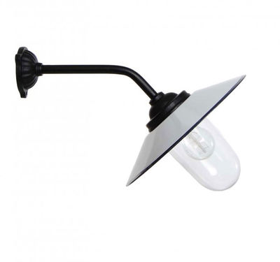 Staldlygte - emaljeret hvid skærm (45 grader lysvinkel)