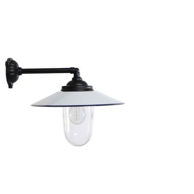 Staldlygte - emaljeret hvid skærm (kort model)