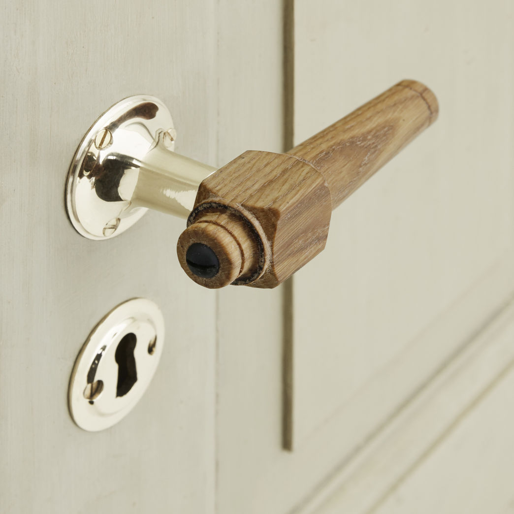 Trægreb til gammel dør - Spidsgreb i eg