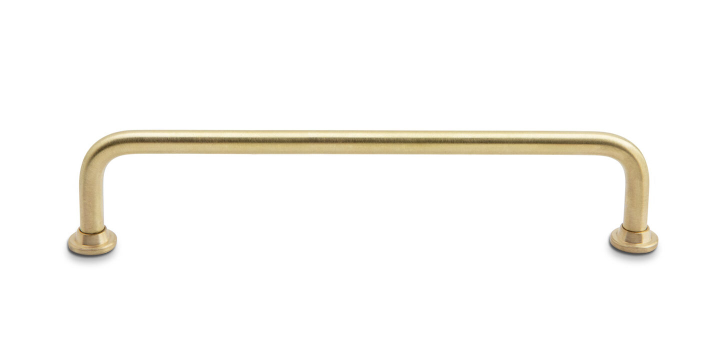 Klassisk bøjlegreb 128mm - mat messing