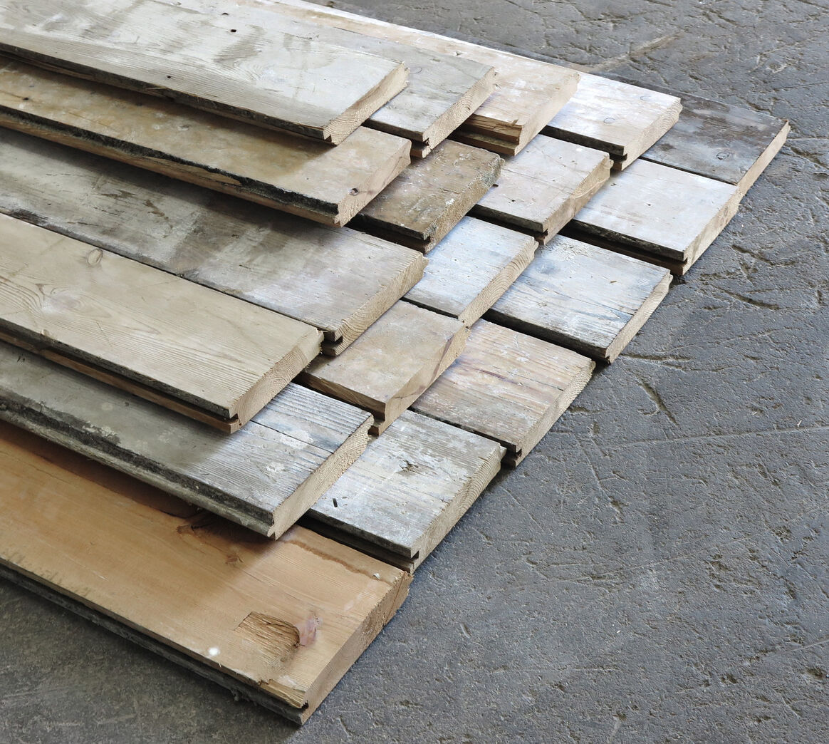 Opskårne Fyrretræsgulvbrædder -  længde 60 cm