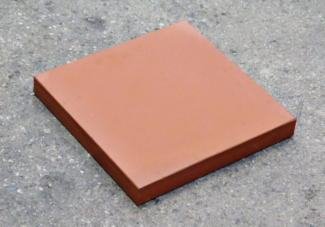 Rød tyk Hasle klinke, 14,8x14,8cm