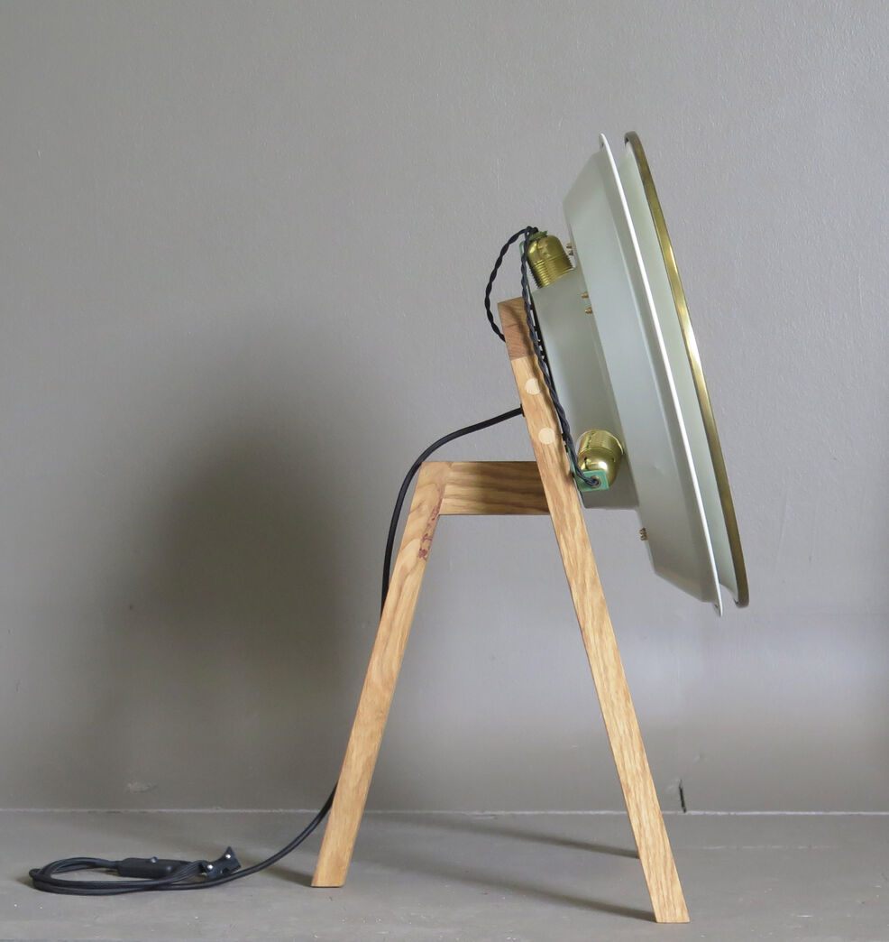 Upcyclet Munkegaardslampe - Grå