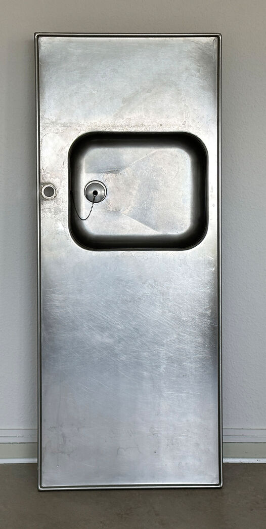 Stålbordplade med vask / hh