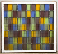 Vinduesramme med farvede glas