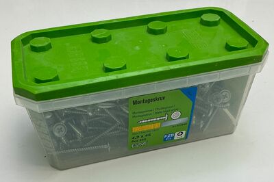 4,2 x 45 Montageskruer - 1 ks./250 stk.