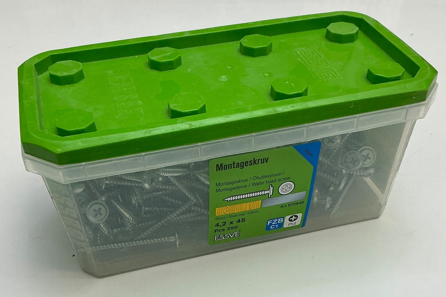 4,2 x 45 Montageskruer - 1 ks./250 stk.