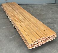 Brugte gulvbrædder i fyr, 16 m2, 10 cm