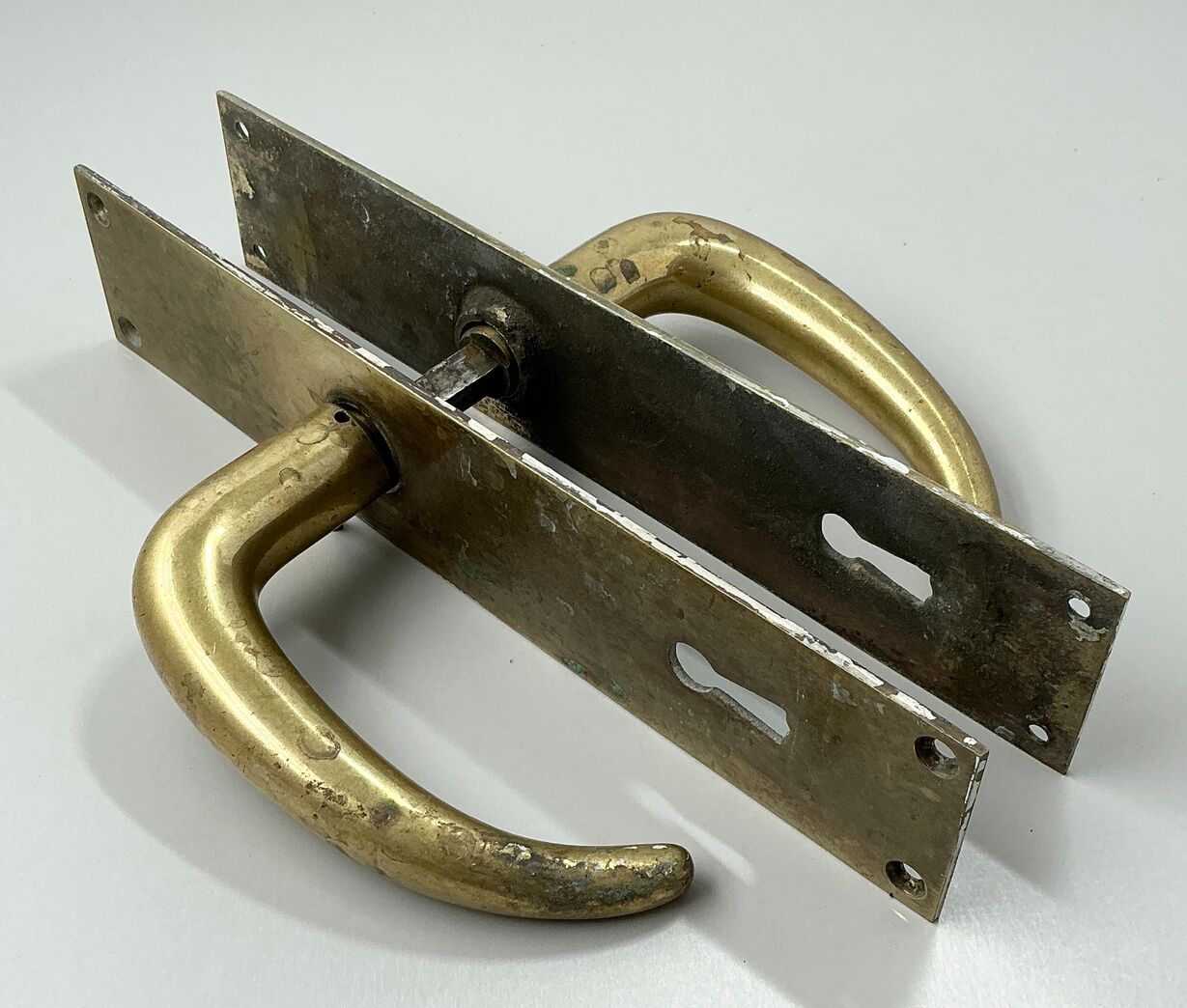 Messinggreb m. langskilte