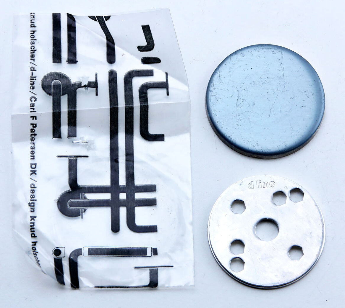 D line blindskilt i rustfri stål - fabriksny