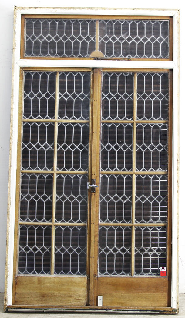 Dobbelt blyindfattet havedør