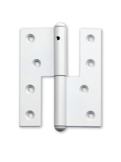 Dørhængsel venstrehængt 138 mm hvidt