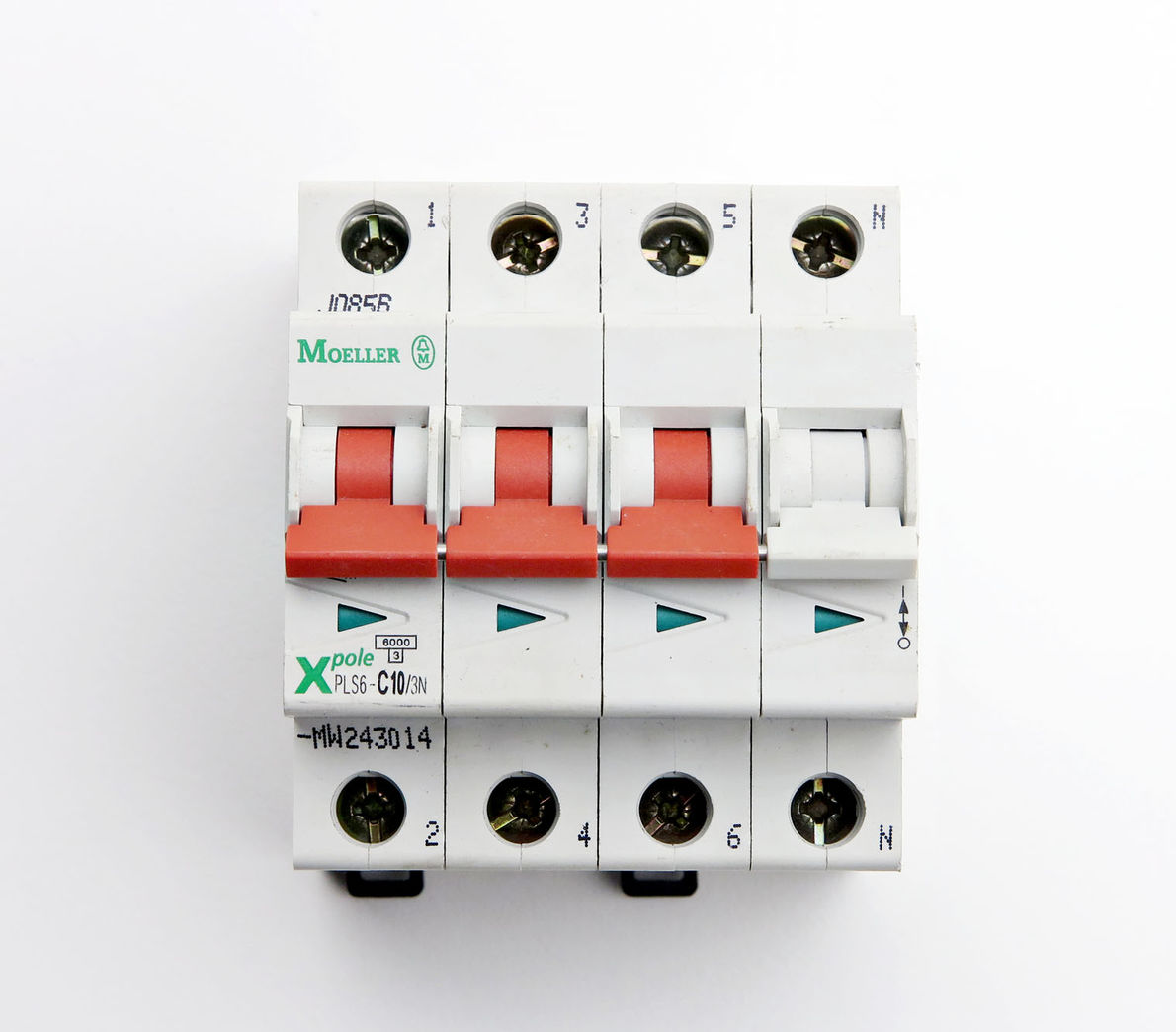 Moeller Autmatsikring 4-pol 10A Moeller Autmatsikring 4-pol 10A