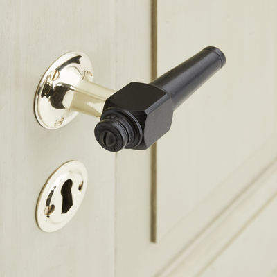 Trægreb til gammel dør - spidsgreb i sortlakeret bøg