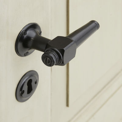 Trægreb til gammel dør - spidsgreb i sortlakeret bøg