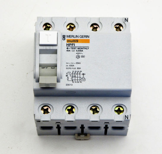 Merlin HPFI relæ 4-pol 40A/0,03A Merlin HPFI relæ 4-pol 40A/0,03A