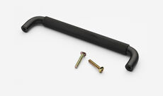 Bøjlegreb sortlakeret med rouleteret overflade - 160mm