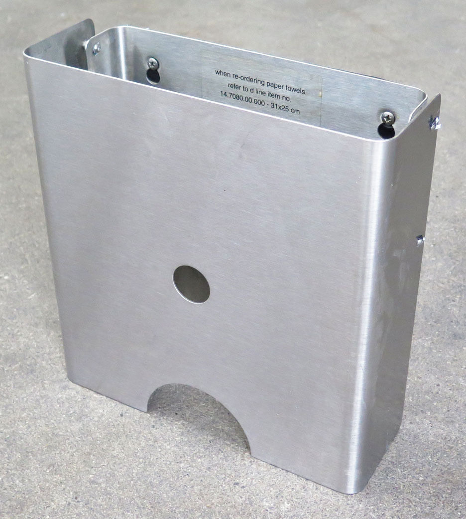 Papirdispenser i børstet rustfrit stål fra D-Line