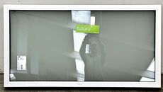 Træ alu vindue fra Idealcombi med matteret glas