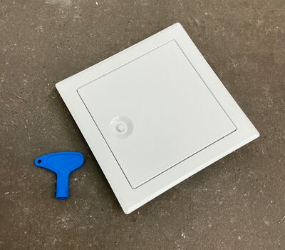 Inspektionslem hvid 15x15cm