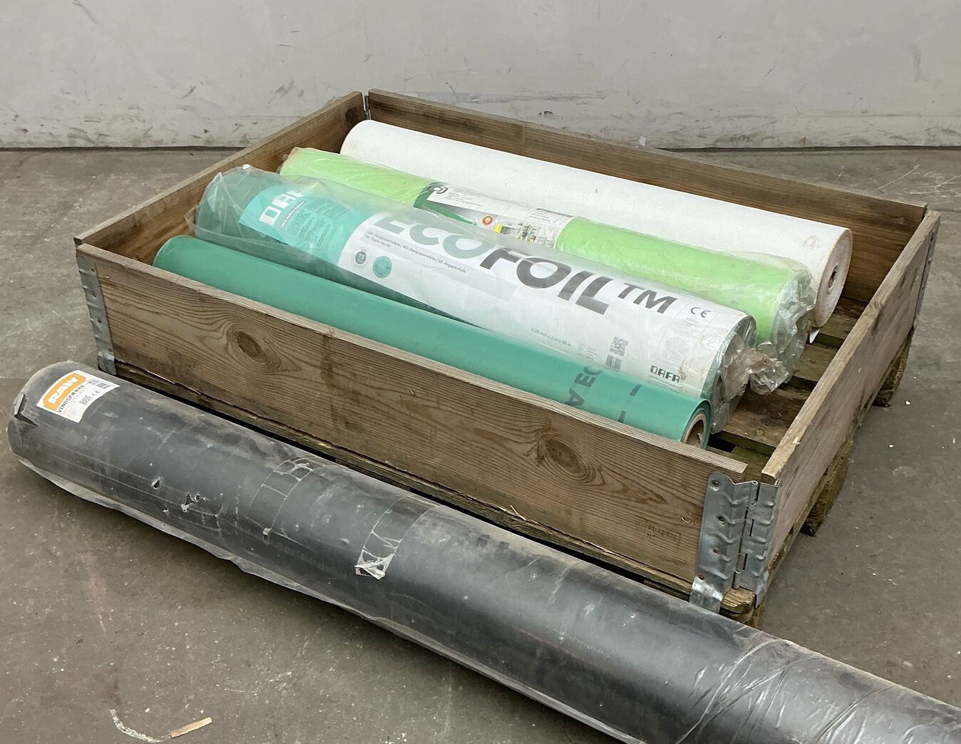 Samlet parti af folier og vindspærre