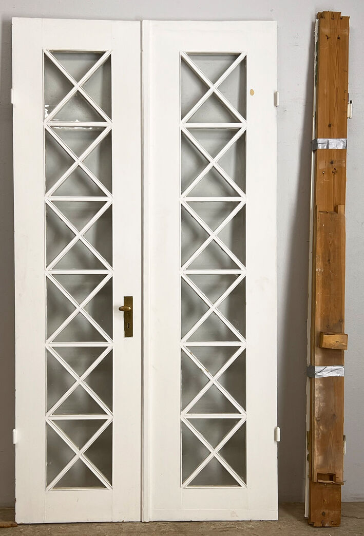 Høj fransk dør med karm