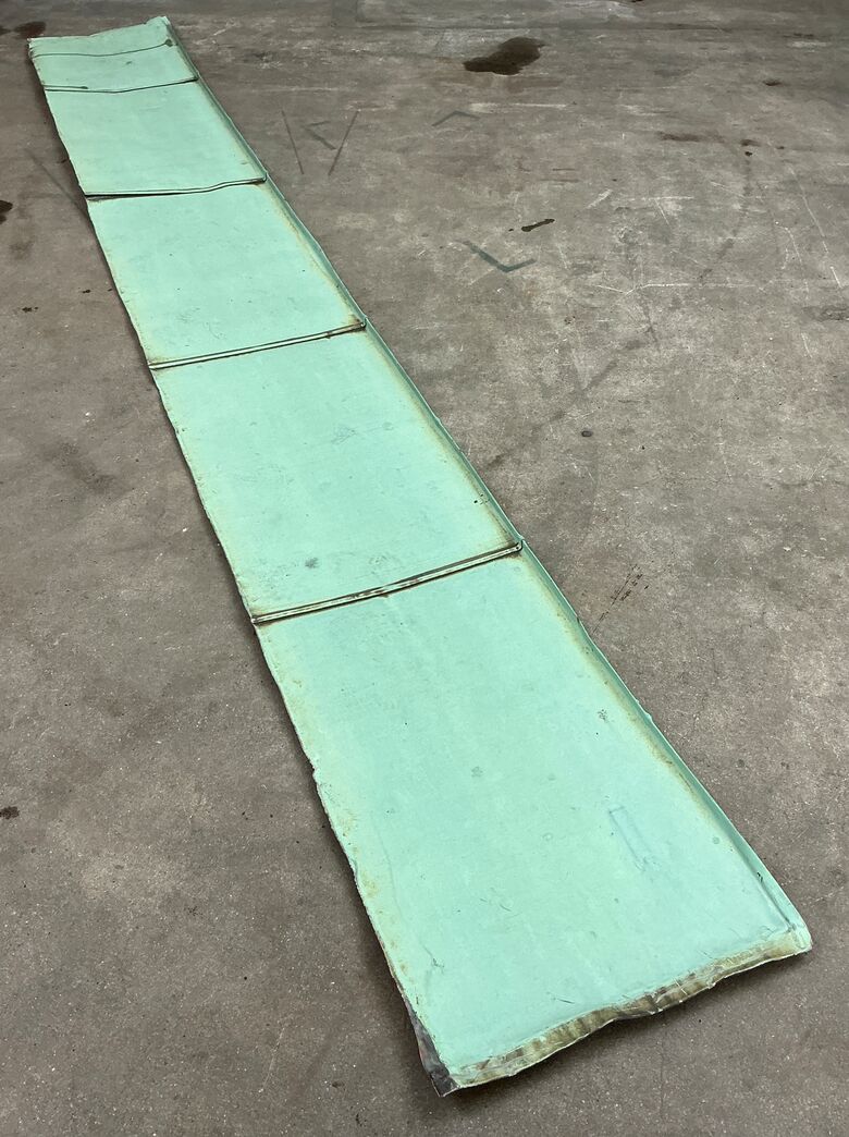 Irret kobberplade 59x430/450 cm