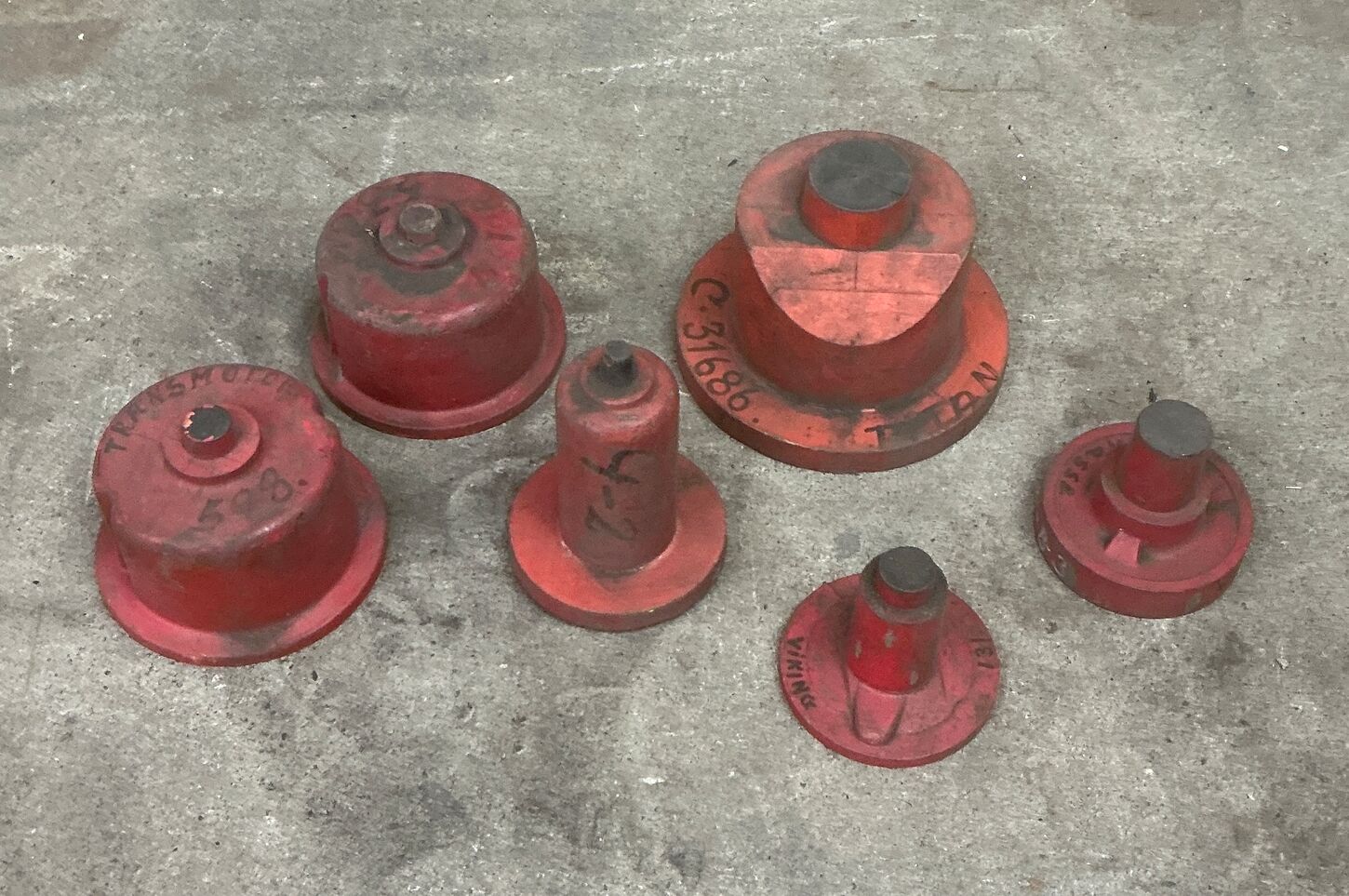 6 stk Støbeform fra Holbæk Jernstøberi