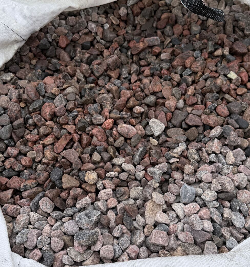 860 kg. Nøddesten ca 16-32 mm