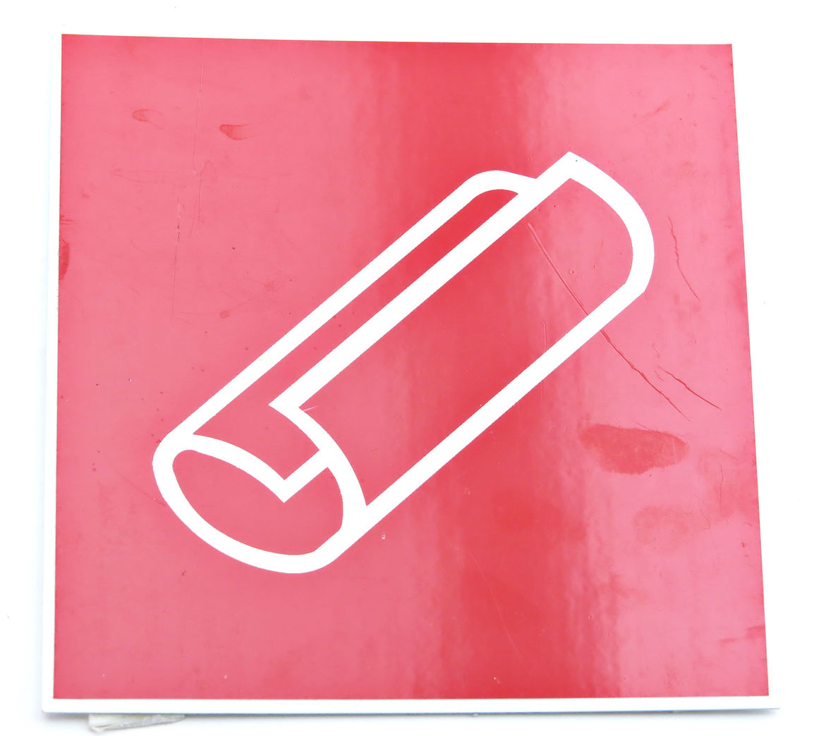 Skilt for brandtæppe