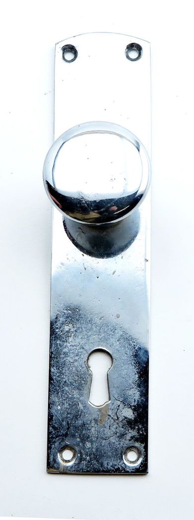 Knop på langskilt - forkromet