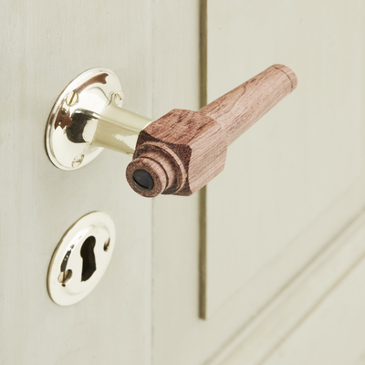 Trægreb til gammel dør - spidsgreb i bubinga