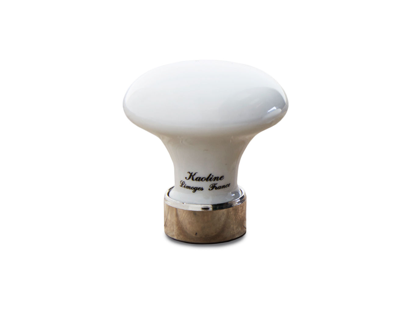35 mm - Porcelænsknop med kromfod